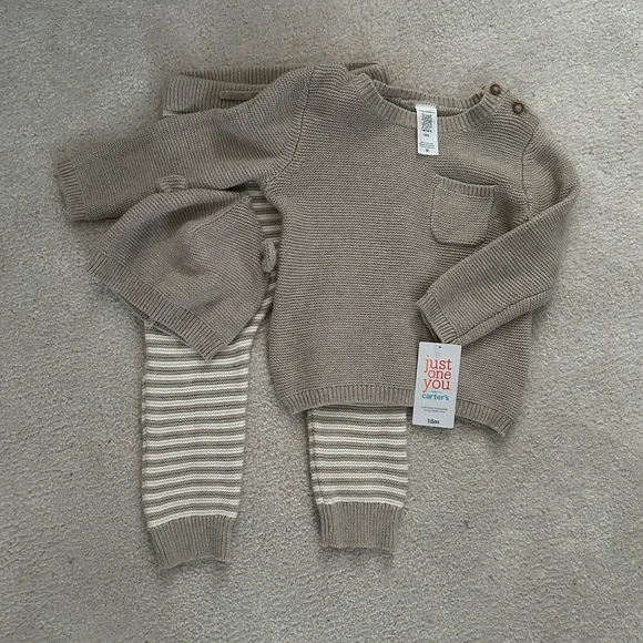 NEW Baby Knit Sweater, Pants Set - Picture 1 of 5